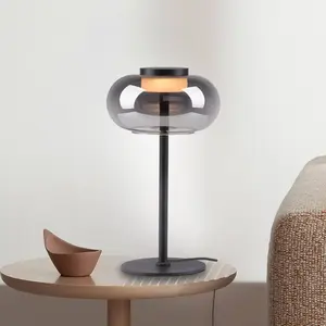 Schöner Wohnen lampe à poser LED Sia, noir/gris fumé 3 000 K pas cher