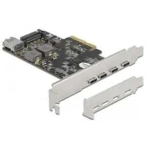 Delock Carte PCI Express x4 vers 4 Ports USB Type-C  + 1 USB Type-A - SS USB 10 Gbps pas cher