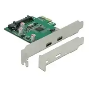 Comparateur de prix : Carte PCI Express DeLock 90493 2x USB-C 3.2 Gen 1 5Gbps Low Profile