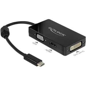 Comparateur de prix : Delock - Adaptateur vidéo externe - USB-C - DVI, HDMI, VGA - noir