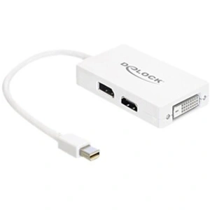 DeLock 61768 Adaptateur Mini-Displayport vers HDMI/DVI/DP 0,24 m Blanc pas cher
