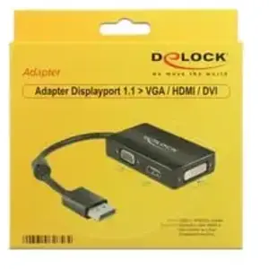 Comparateur de prix : Delock 62656 Adaptateur DisplayPort 1.1 - VGA / HDMI / DVI passif