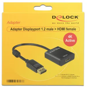 Comparateur de prix : Delock Adaptateur Displayport Vers Hdmi M/f 4k 20 Cm