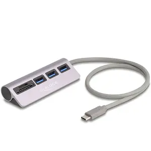 hub USB C 3 ports avec lecteur SD/Micro SD & boîtier métallique 5 Gbps