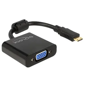 Delock - Convertisseur vidéo - HDMI - VGA - noir - Pour la vente au détailVendu parkaufland