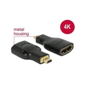Comparateur de prix : DeLOCK Adaptateur HDMI HDMI micro (M) pour HDMI (F) noir support 4K
