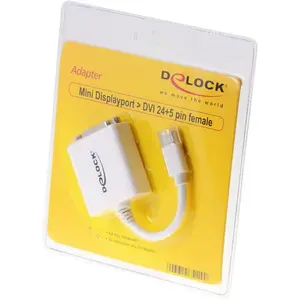 DeLock 65129 Adaptateur Mini Displayport vers DVI 0,20 m Blanc pas cher
