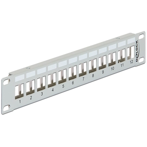 Delock keystone 10 patchpanel 12 port metall gris 43327 pas cher