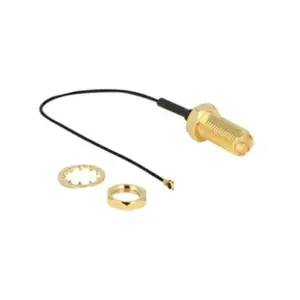 Comparateur de prix : Delock - Câble d'antenne - RP-SMA (F) pour MHF4 (M) - 10 cm - coaxial - noir