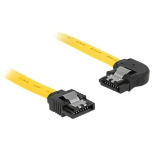 Delock SATA 6 Go/s Câble droit coudé vers le haut 70 cm jaune pas cher