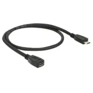 Comparateur de prix : Prolongateur USB 2.0 - DELOCK - Rallonge de câble - 50 cm - Noir - micro-B mâle/femelle