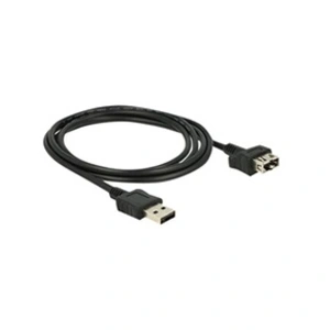 DeLOCK EasyUSB ShapeCable Rallonge de câble USB USB (F) pour USB (M) USB 2.0 2 m connecteurs réversibles noir