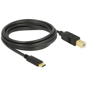 DeLOCK - Câble USB - 24 pin USB-C (M) pour USB type B (M) - USB 2.0 - 3 A - 3 m - noir pas cher