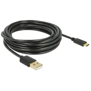 Comparateur de prix : DeLOCK - Câble USB - USB (M) pour 24 pin USB-C (M) - USB 2.0 - 3 A - 4 m - noir