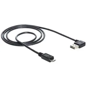 DeLOCK EASY-USB - Câble USB - Micro-USB de type B (M) pour USB (M) - 1 m - connecteur à 90° - noir pas cher