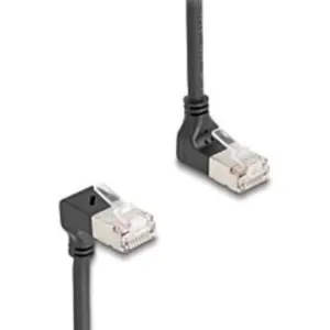 DELOCK RJ45 Netzwerkkabel Cat.6A S/FTP Slim 90° 1m schwarz pas cher