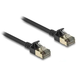 Delock Câble de réseau RJ45 Cat.8.1 F/FTP Slim Pro 0.5 m noir pas cher