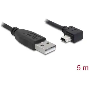 Comparateur de prix : DeLOCK 82684 câble USB USB 2.0 5 m USB A Mini-USB B Noir