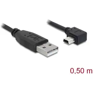 DeLOCK 82680 câble USB 0,5 m USB A Mini-USB B Noir pas cher
