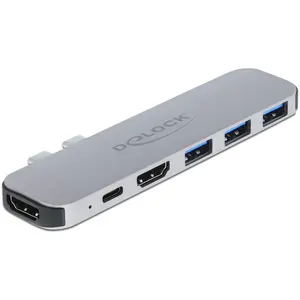 Station d'accueil DeLock 87753 Dual HDMI 4K PD 60W USB-C Métal pas cher