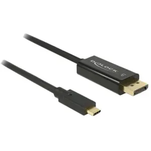 DeLOCK 85255 câble vidéo et adaptateur 1 m USB Type-C DisplayPort Noir