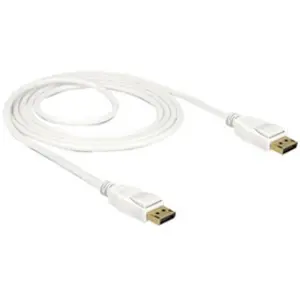 Delock - Câble DisplayPort - DisplayPort (M) pour DisplayPort (M) - DisplayPort 1.2a - 1.5 m - support 4K - blanc pas cher