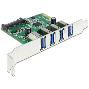 Delock Carte PCI Express > 4 x USB 3.0 externe, Carte d''interface pas cher