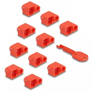 DeLock Lot de 10 bloqueurs de fiches RJ45 pas cher