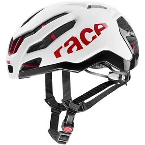 Casque uvex race 9 blanc   rouge pas cher