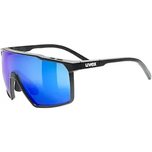 Lunettes Uvex mtn Perform Small noir mat avec verre à effet miroir bleu pas cher