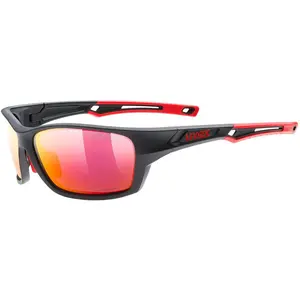 Lunettes de soleil UVEX Sportstyle 232 Rouge,Noir - Mixte/Adulte pas cher