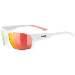 UVEX Sportstyle 233 Polarized White Mat/Litemirror Red Lunettes vélo pas cher