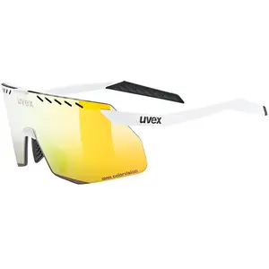 Uvex, Unisexe, Lunettes de sport, pace stage S CV (blanc mat (jaune)*, colorvision mirror yellow), Blanc pas cher