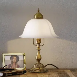 Berliner Messinglampen Lampe à poser Carolin en laiton pas cher