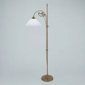 Berliner Messinglampen Lampe sur pied Ilka, laiton berlinois pas cher
