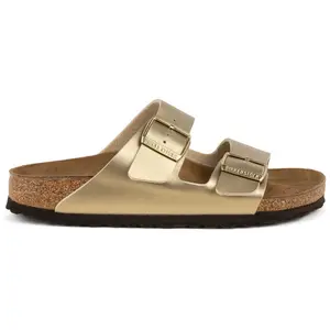 Sandales femme Birkenstock Arizona Birko-Flor Doré 35 Étroit 1016111 pas cher