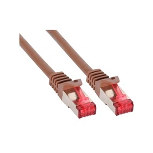 InLine - Cordon de raccordement - RJ-45 (M) pour RJ-45 (M) - 3 m - Paire torsadée blindée (SSTP) - CAT 6 - moulé - brun pas cher