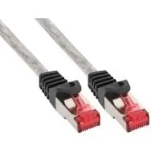InLine® Patchkabel, S/FTP (PiMf), Cat.6, transparent, 0,25m (76422T) pas cher