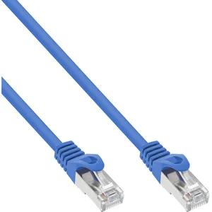 InLine 71533B Câbles Ethernet, Câble patch FUTP Cat. 5e Bleu 0,3 m pas cher