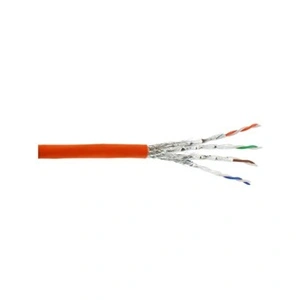 Comparateur de prix : InLine Câble d'installation S / FTP PiMF Cat.7a AWG23 1200MHz sans halogène orange 500m
