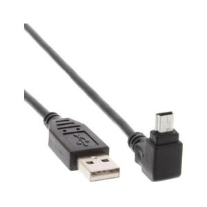 InLine® USB Type A mâle à Mini 5 broches mâle coudé à 90 ° noir 1m pas cher