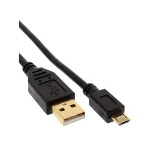 Câble Micro-USB 2.0 InLine®, USB-A Mâle / Micro-B Mâle, Contact or, 1,5m pas cher