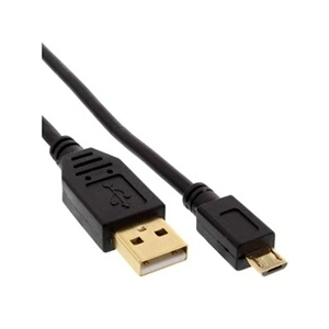 Câble Micro-USB 2.0 InLine®, USB-A Mâle / Micro-B Mâle, Contact or, 2m pas cher