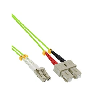 Comparateur de prix : Cordon de raccordement - InLine - LC vers SC - 25 m - Fibre optique OM5 - Sans halogène - Vert