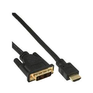 Comparateur de prix : InLine - Câble adaptateur - DVI-D mâle pour HDMI mâle - 30 cm - blindé - noir - vis moletées