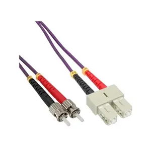 InLine SC/St, 25 m câble de Fibre Optique 2X SC 2X St OM4 Violet pas cher