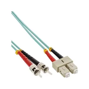 InLine SC/St, 7.5 m câble de Fibre Optique 7,5 m 2X SC 2X St OM3 Turquoise pas cher
