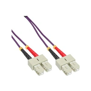 InLine SC/SC, 25 m câble de Fibre Optique 2X SC OM4 Violet pas cher