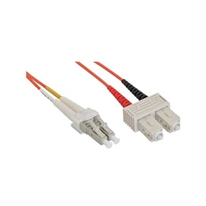 Comparateur de prix : InLine 0.5m, LC/SC câble de Fibre Optique 0,5 m OM2 Orange