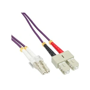 Câble duplex optique en fibre InLine® LC / SC 50 / 125µm OM4 7.5m pas cher
